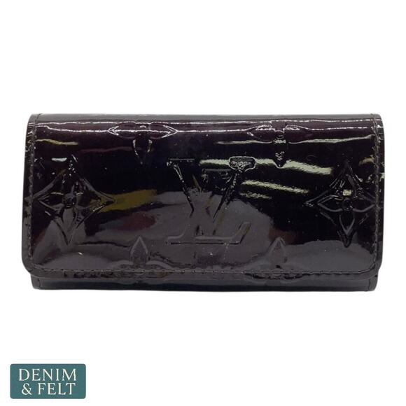 Louis Vuitton Vernis 4 Key Holder Amarante Monogram Patent Leather Wallet - Picture 3 of 16